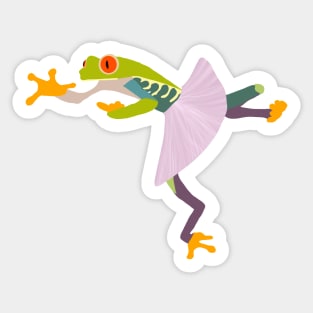 Ballet Frog Sticker